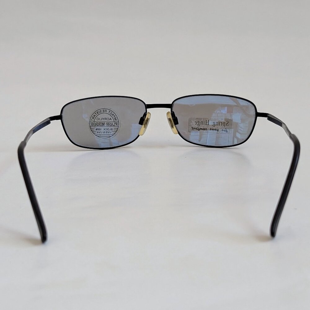 NWT Vintage 90's Small Rectangle Metal Sport Sunglasses (M.Black) - Picture 4 of 5